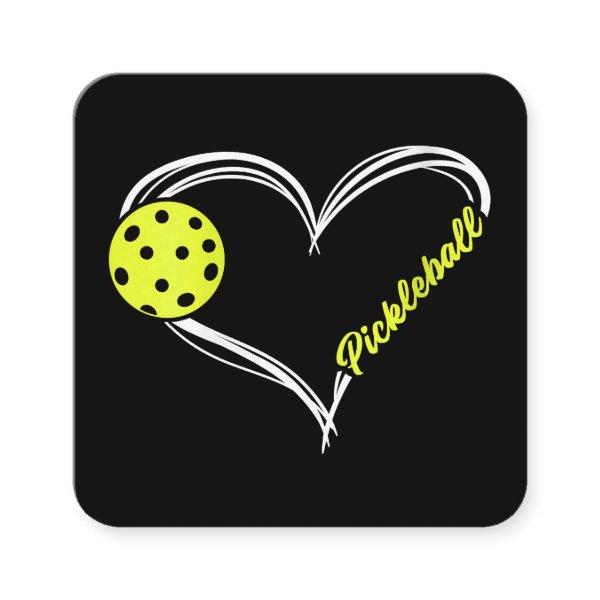 Womens Love Pickleball - cute pickleball match, I  Square