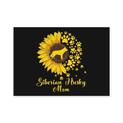 Womens Sunflower Siberian Husky Mom Dog Lover Gift