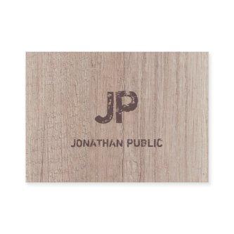 Wood Board Look Monogram Distressed Text Template