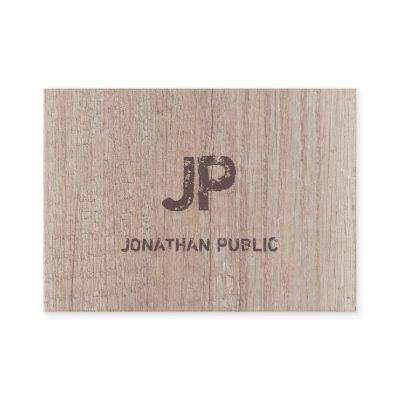 Wood Board Look Monogram Distressed Text Template