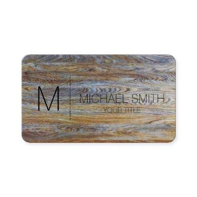 Wood Grain Background Monogram #3