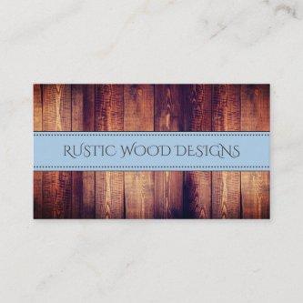 Wood Grain Rustic Gray Blue Monogram
