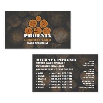 Wood Log Logo, Lumber/Timber/Wood Yard