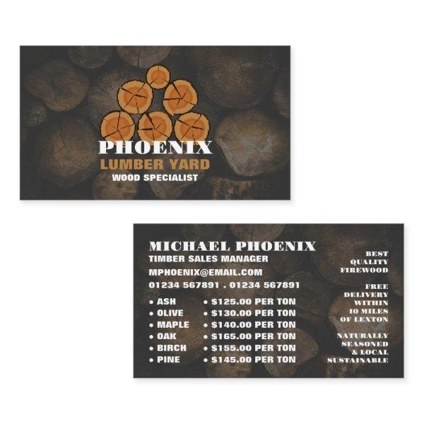 Wood Log Logo, Lumber/Timber/Wood Yard