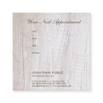 Wood Look Appointment Reminder Elegant Template