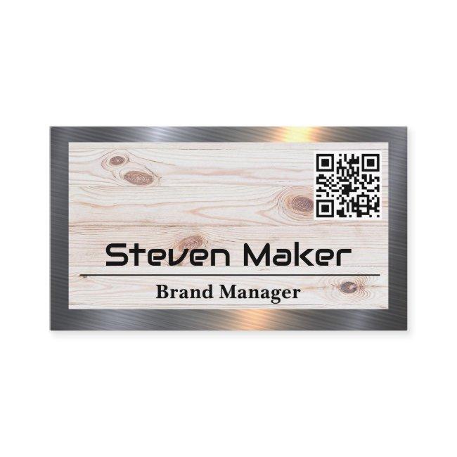 Wood | Metal Trim | QR Code