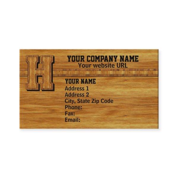 Wood Monogram H