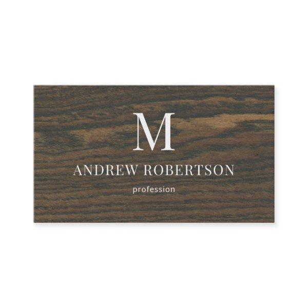Wood Oak Pattern Monogram QR Code