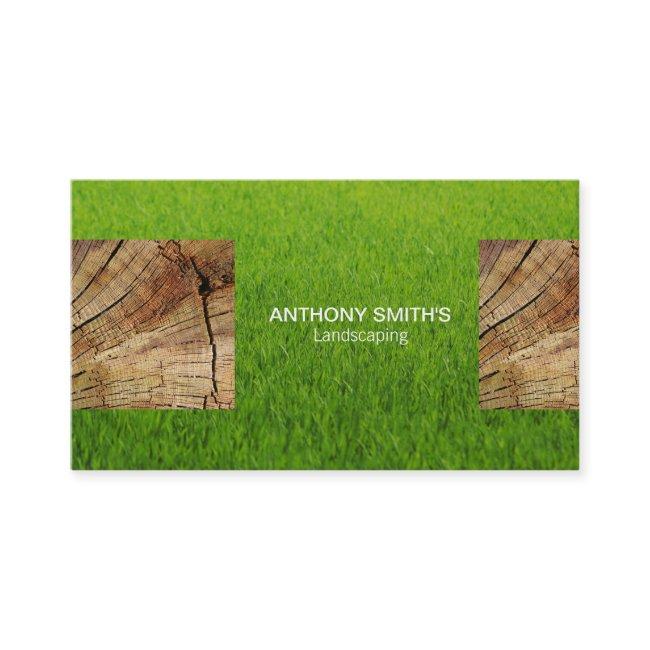 Wood Panel and Cut Grass