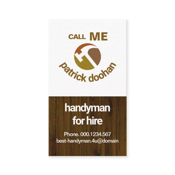 Wood Panel Smiling Handyman Face Builder