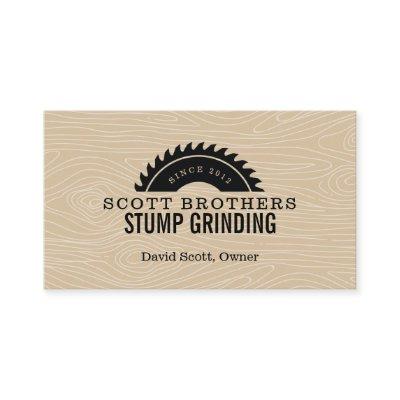 Wood Saw Stump Grinding Tan Black Woodgrain