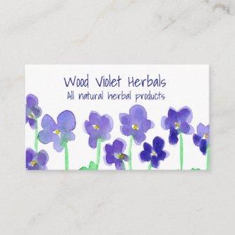 Wood Violets Watercolor Flowers
