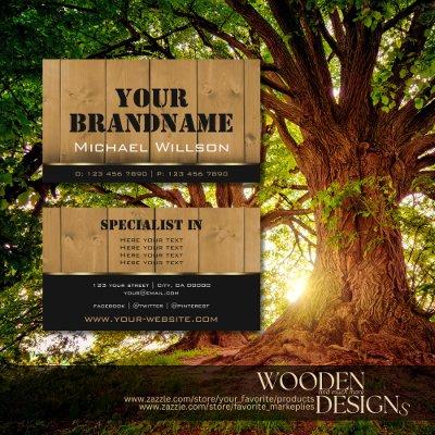 Wooden Boards Black and Brown Wood Grain Look Cool