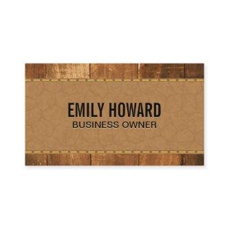 Wooden Boards | Stitched Leather