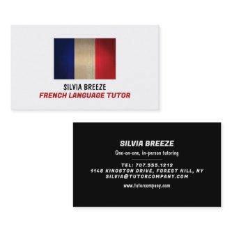 Wooden French Flag, French Language Tutor, Teacher