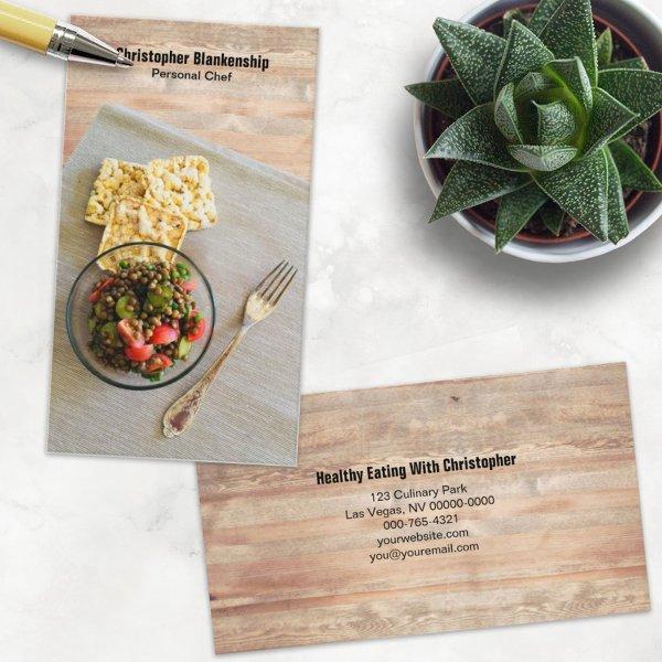 Wooden Table Place Setting Personal Chef