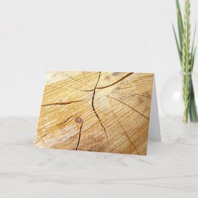wooden texture greeting card