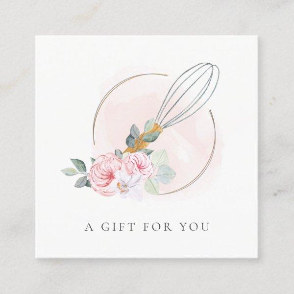Wooden Whisk Blush Pink Floral Gift Certificate
