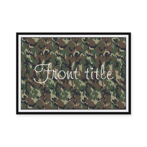 Woodland Camouflage Background Template