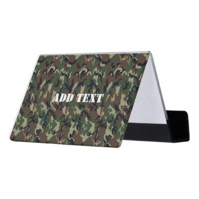 Woodland Green Camouflage  Pattern Desk  Holder