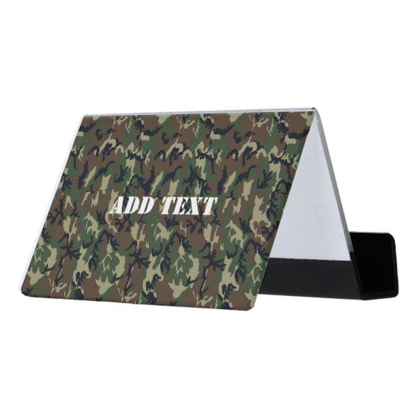 Woodland Green Camouflage  Pattern Desk  Holder