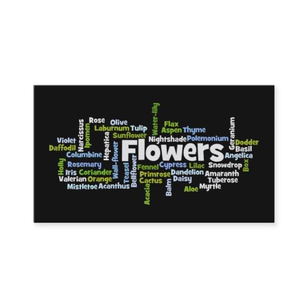 Word Cloud Flowers