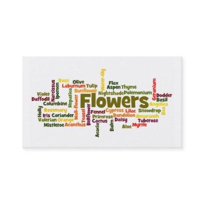 Word Cloud Flowers
