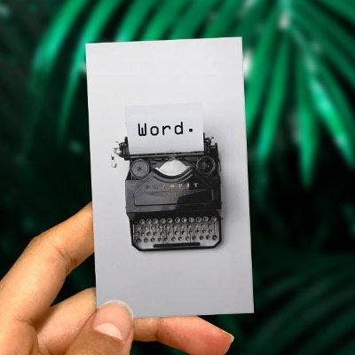 "Word." Vintage Typewriter Professional Writer