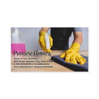 Worker Cleaning the Counter