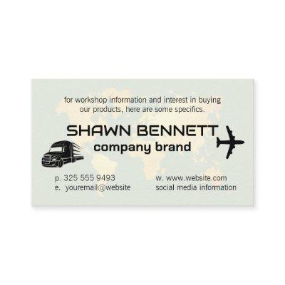 World Map | Air Plane | Semi Truck | Logistics
