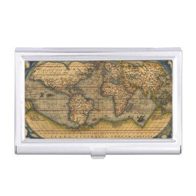 World Map Antique Ortelius Europe Travel  Holder