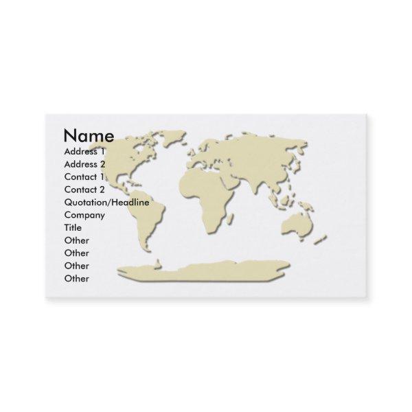 World Map   Eggshell
