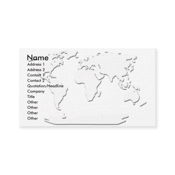 World Map  White