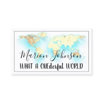 World Map Globe Map Travel Agency Aqua Ocean Logo