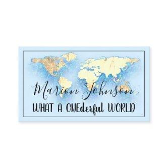 World Map Globe Map Travel Agency Gold Ocean Logo