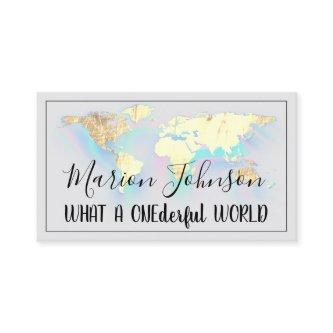World Map Globe Map Travel Agency Gold QR Gray