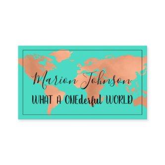 World Map Globe Map Travel Agency Rose Cooper Mint