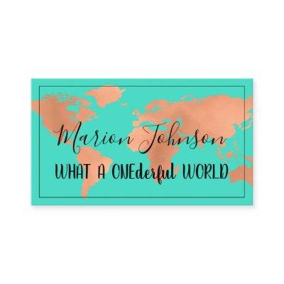 World Map Globe Map Travel Agency Rose Cooper Mint