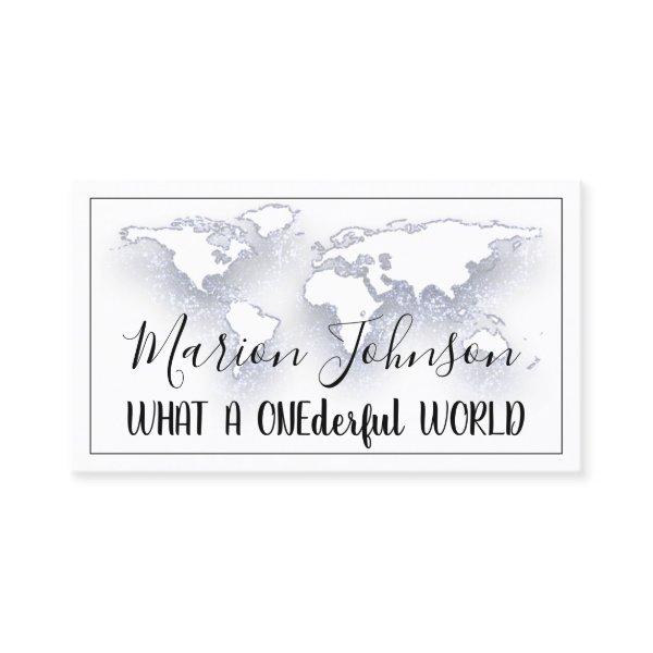 World Map Globe Map Travel Agency White Logo QR