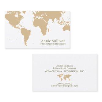 World Map Oversized International Business White