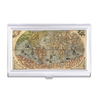 World Map Vintage Historical Antique Atlas  Case