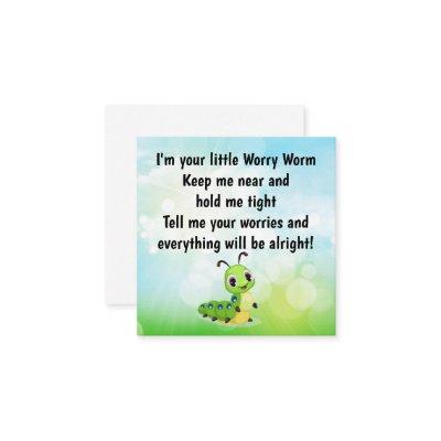 Worry Worm Poem Card Insert