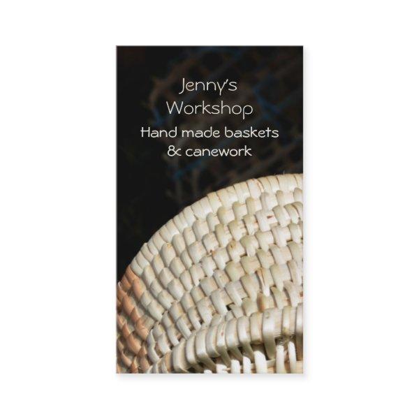 Woven reed basket
