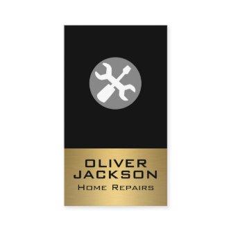 Wrench and Screwdriver | Gold Metallic