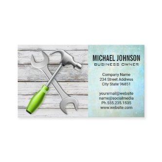 Wrench Hammer | Wood Background | Building