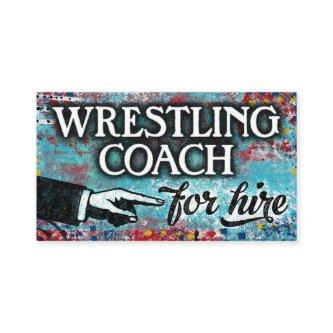 Wrestling Coach For Hire  - Blue Red
