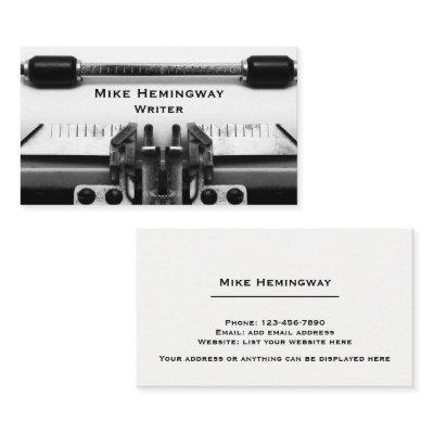 Writer And Journalist Typewriter Design