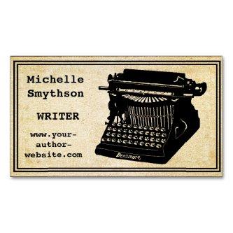Writer Antique Typewriter Name and Website  Magnet