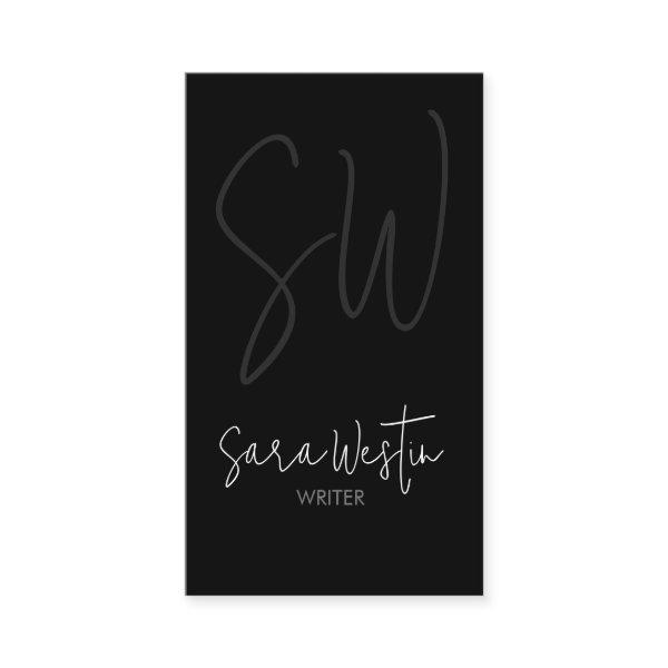 Writer Author Cursive Monogram