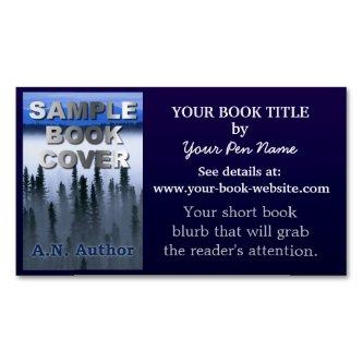Writer Author Novel Promotion Book Cover Dark Blue Magnetic
